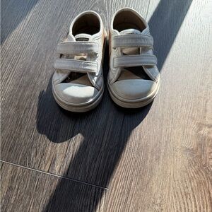 Burberry Kids White Velcro Sneakers